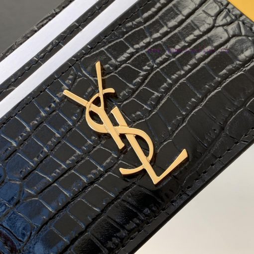 Yves Saint Laurent Bags SLoro Piana crocodile pattern card clip credit clip metal interlocking YSL standard, jacquar 1qrhcjb9 - Image 4