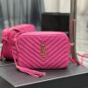 Yves Saint Laurent Bags NewLou Camera Bag _ Rose Red Matte with CowhideTop level imported Italian cowhide camera bag av8c0eip