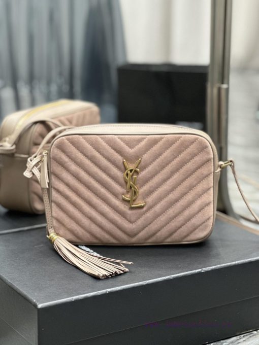 Yves Saint Laurent Bags NewLou Camera Bag _ Bare Pink Matte with CowhideTop level imported Italian cowhide camera ba dobgpcok