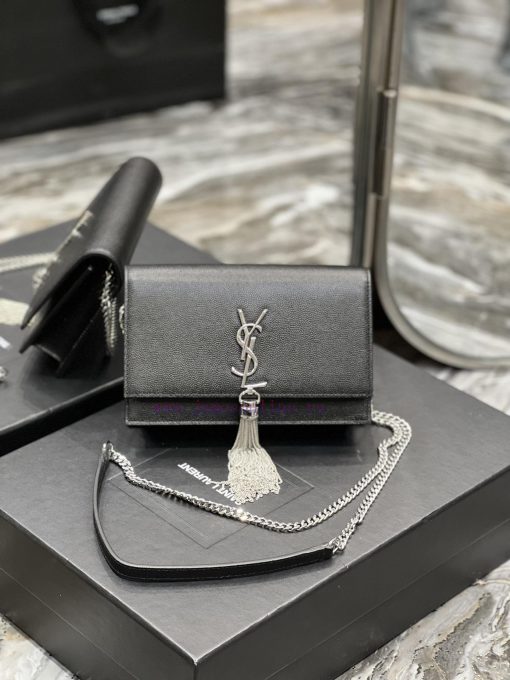 Yves Saint Laurent Bags 𝑲𝒂𝒕𝒆𝑴𝒐𝒏𝒐𝒈𝒓𝒂𝒎 _ Tassel chain bag, detachable shoulder strap for handbag, 6 card slots, 1 zipp 3f9035x1