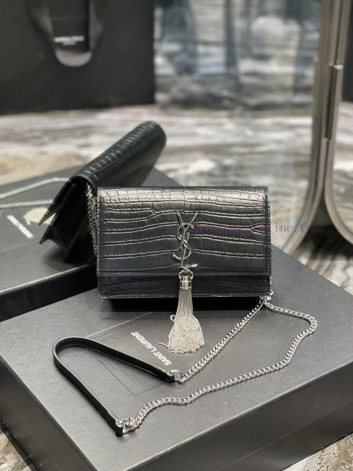 Yves Saint Laurent Bags 𝑲𝒂𝒕𝒆𝑴𝒐𝒏𝒐𝒈𝒓𝒂𝒎 _ Tassel chain bag, detachable shoulder strap for handbag, 6 card slots, 1 zipp t3842mlt