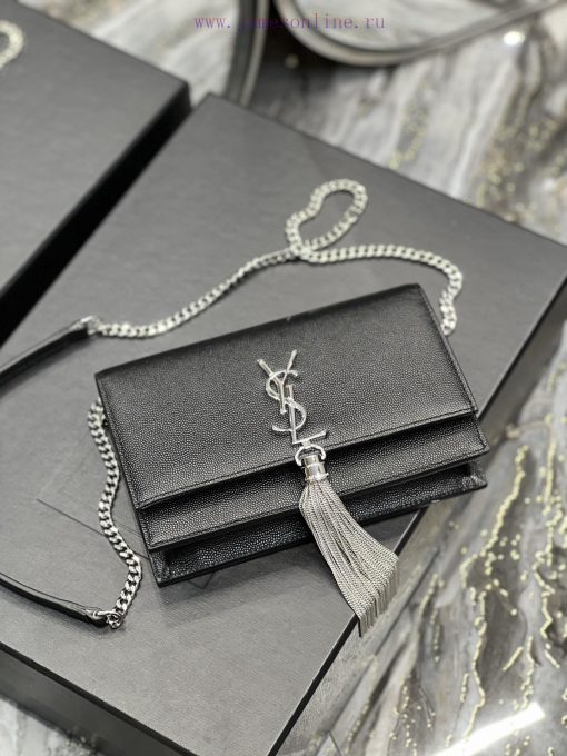 Yves Saint Laurent Bags 𝑲𝒂𝒕𝒆𝑴𝒐𝒏𝒐𝒈𝒓𝒂𝒎 _ Tassel chain bag, detachable shoulder strap for handbag, 6 card slots, 1 zipp 3f9035x1 - Image 8