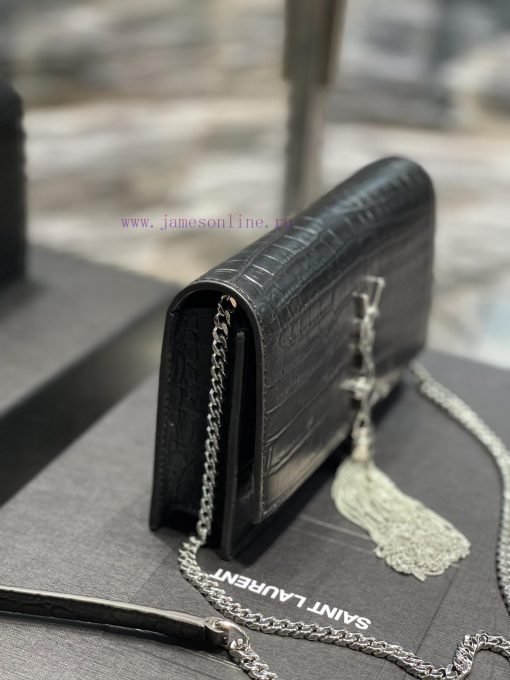 Yves Saint Laurent Bags 𝑲𝒂𝒕𝒆𝑴𝒐𝒏𝒐𝒈𝒓𝒂𝒎 _ Tassel chain bag, detachable shoulder strap for handbag, 6 card slots, 1 zipp t3842mlt - Image 5