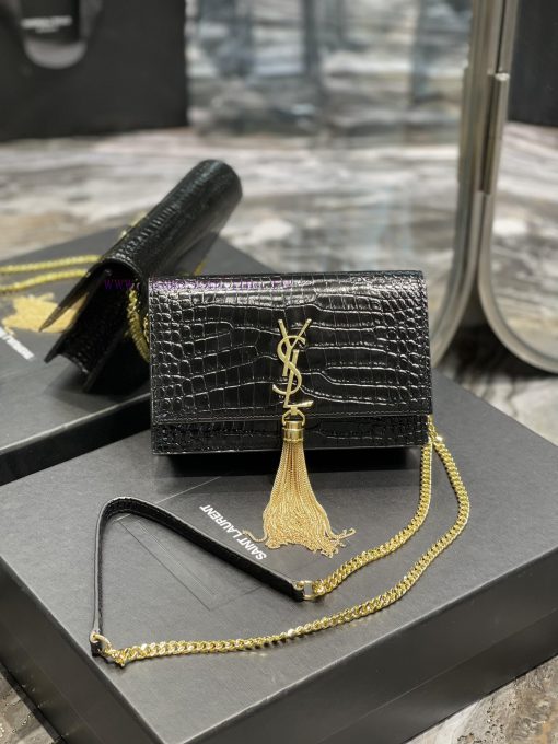 Yves Saint Laurent Bags 𝑲𝒂𝒕𝒆𝑴𝒐𝒏𝒐𝒈𝒓𝒂𝒎 _ Tassel chain bag with detachable shoulder strap for use as a handbag, 6 card wzvy97x9