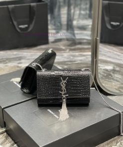 Yves Saint Laurent Bags KATE 20cm latest size, timeless style, classic crocodile embossed patternIrresistible super zdoqwp2n