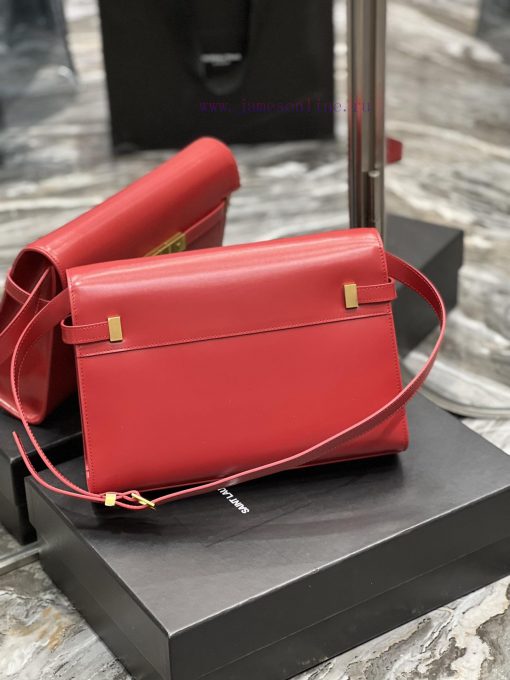 Yves Saint Laurent Bags 𝑴𝒂𝒏𝒉𝒂𝒕𝒕𝒖𝒏 Big Red_The latest revision of the Manhattan baguette bag features a full leather 11dl2o9k - Image 7