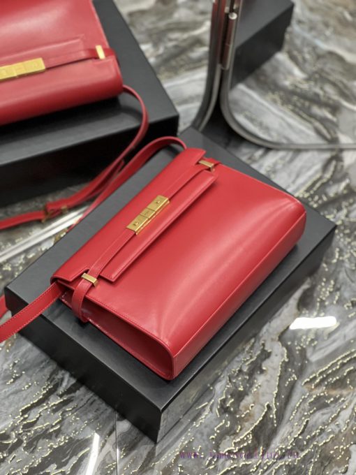 Yves Saint Laurent Bags 𝑴𝒂𝒏𝒉𝒂𝒕𝒕𝒖𝒏 Big Red_The latest revision of the Manhattan baguette bag features a full leather 11dl2o9k - Image 8