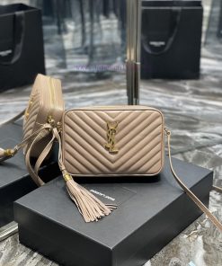 Yves Saint Laurent Bags 𝑳𝒐𝒖 Camera Bag - Bare Pink Gold BuckleTop imported Italian cowhide is matched with frosted l 8ih1mr3z