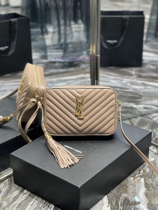 Yves Saint Laurent Bags 𝑳𝒐𝒖 Camera Bag - Bare Pink Gold BuckleTop imported Italian cowhide is matched with frosted l 8ih1mr3z