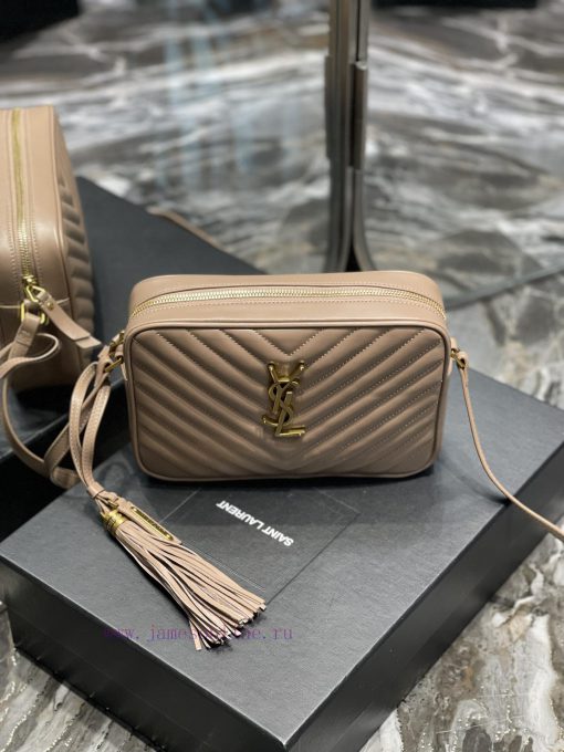 Yves Saint Laurent Bags 𝑳𝒐𝒖 Camera Bag - Bare Pink Gold BuckleTop imported Italian cowhide is matched with frosted l 8ih1mr3z - Image 4