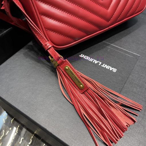 Yves Saint Laurent Bags 𝑳𝒐𝒖 Camera Bag - Big Red Gold BuckleTop imported Italian cowhide is matched with frosted lea i39tpzym - Image 6