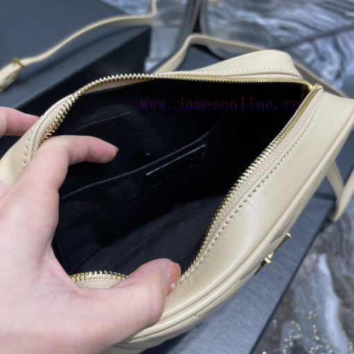 Yves Saint Laurent Bags 𝑳𝒐𝒖 Camera Bag - Apricot Gold BuckleTop imported Italian cowhide is matched with frosted lea fejjyhj7 - Image 10