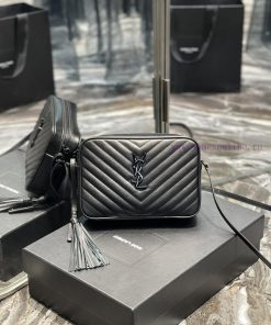 Yves Saint Laurent Bags 𝑳𝒐𝒖 Camera Bag - Black BuckleTop imported Italian cowhide is matched with frosted leather ca 6ghujrxm