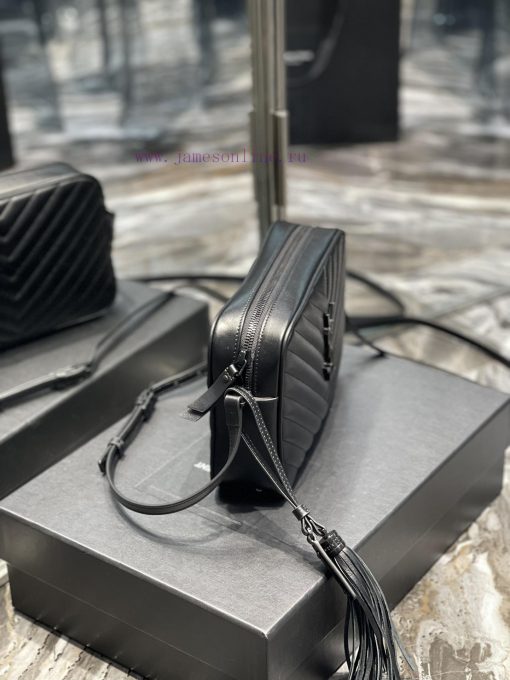 Yves Saint Laurent Bags 𝑳𝒐𝒖 Camera Bag - Black BuckleTop imported Italian cowhide is matched with frosted leather ca 6ghujrxm - Image 4
