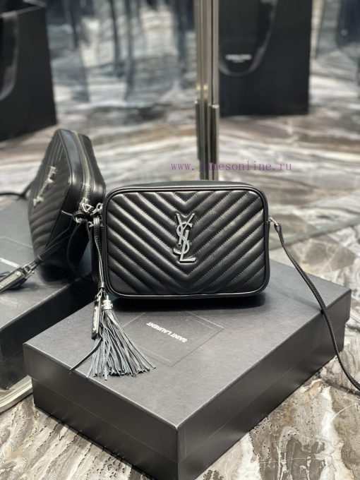 Yves Saint Laurent Bags 𝑳𝒐𝒖 Camera Bag - Black Silver BuckleTop imported Italian cowhide is matched with frosted lea 33u15vxr - Image 2