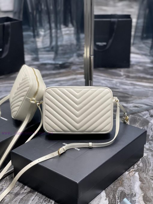 Yves Saint Laurent Bags 𝑳𝒐𝒖 Camera Bag - White Gold BuckleTop imported Italian cowhide is matched with frosted leath kxco4qe0 - Image 8