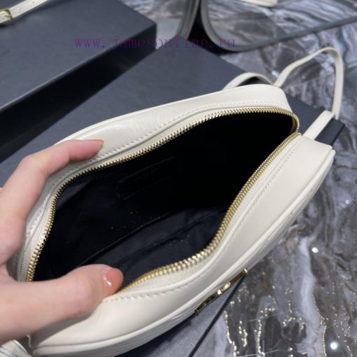 Yves Saint Laurent Bags 𝑳𝒐𝒖 Camera Bag - White Gold BuckleTop imported Italian cowhide is matched with frosted leath kxco4qe0 - Image 10