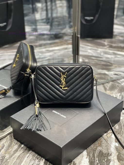 Yves Saint Laurent Bags 𝑳𝒐𝒖 Camera Bag - Black Gold BuckleTop imported Italian cowhide is matched with frosted leath k0j8o8co - Image 2