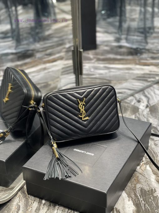 Yves Saint Laurent Bags 𝑳𝒐𝒖 Camera Bag - Black Gold BuckleTop imported Italian cowhide is matched with frosted leath k0j8o8co - Image 3