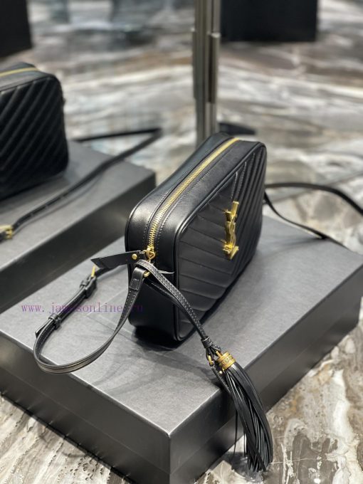 Yves Saint Laurent Bags 𝑳𝒐𝒖 Camera Bag - Black Gold BuckleTop imported Italian cowhide is matched with frosted leath k0j8o8co - Image 4
