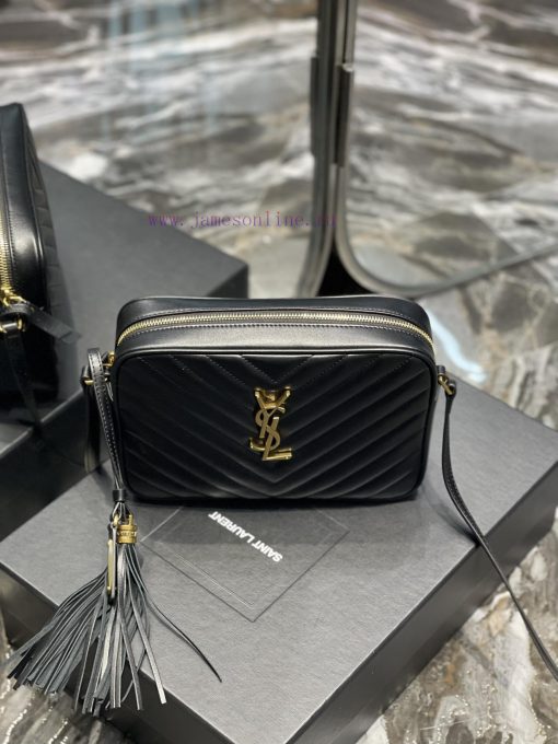 Yves Saint Laurent Bags 𝑳𝒐𝒖 Camera Bag - Black Gold BuckleTop imported Italian cowhide is matched with frosted leath k0j8o8co - Image 5