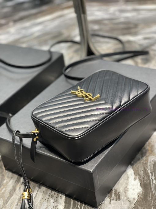 Yves Saint Laurent Bags 𝑳𝒐𝒖 Camera Bag - Black Gold BuckleTop imported Italian cowhide is matched with frosted leath k0j8o8co - Image 9