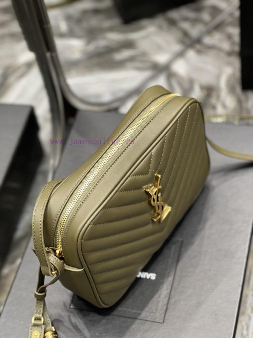 Yves Saint Laurent Bags 𝑳𝒐𝒖 Camera Bag - Green Gold BuckleTop imported Italian cowhide is matched with frosted leath 6ifffo5s - Image 7