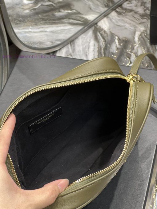 Yves Saint Laurent Bags 𝑳𝒐𝒖 Camera Bag - Green Gold BuckleTop imported Italian cowhide is matched with frosted leath 6ifffo5s - Image 8