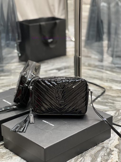 Yves Saint Laurent Bags 𝑳𝒐𝒖 Camera bag _ Black buckle patent leatherTop level imported Italian cowhide camera bag. H 9tqpxak2 - Image 2