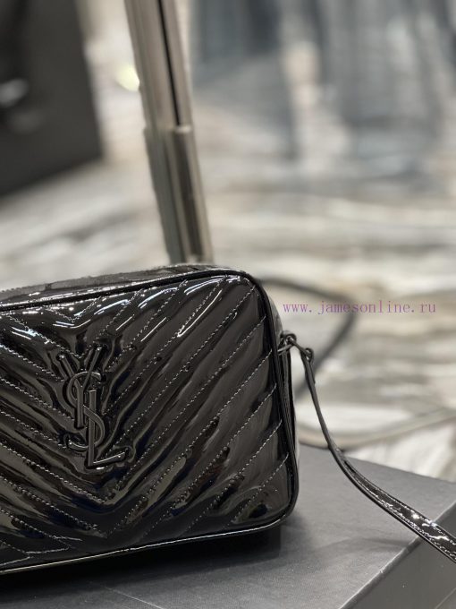 Yves Saint Laurent Bags 𝑳𝒐𝒖 Camera bag _ Black buckle patent leatherTop level imported Italian cowhide camera bag. H 9tqpxak2 - Image 4