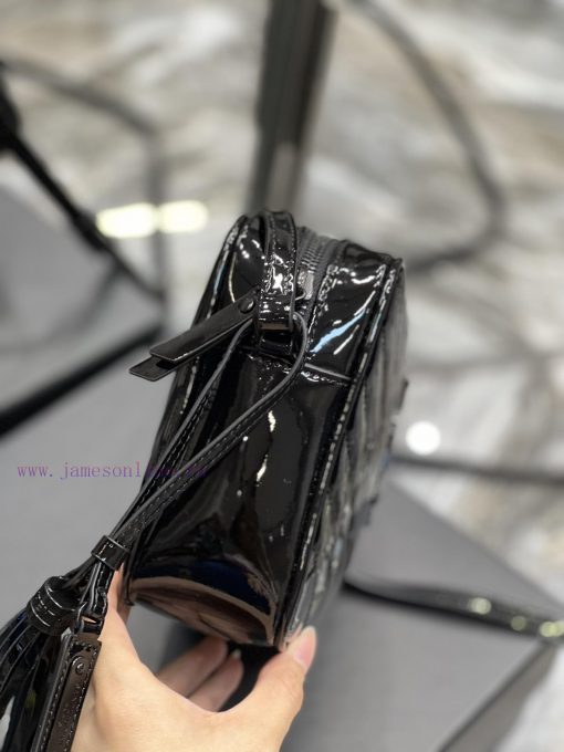 Yves Saint Laurent Bags 𝑳𝒐𝒖 Camera bag _ Black buckle patent leatherTop level imported Italian cowhide camera bag. H 9tqpxak2 - Image 6