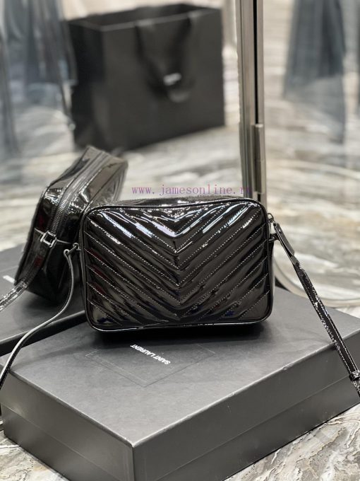 Yves Saint Laurent Bags 𝑳𝒐𝒖 Camera bag _ Black buckle patent leatherTop level imported Italian cowhide camera bag. H 9tqpxak2 - Image 7