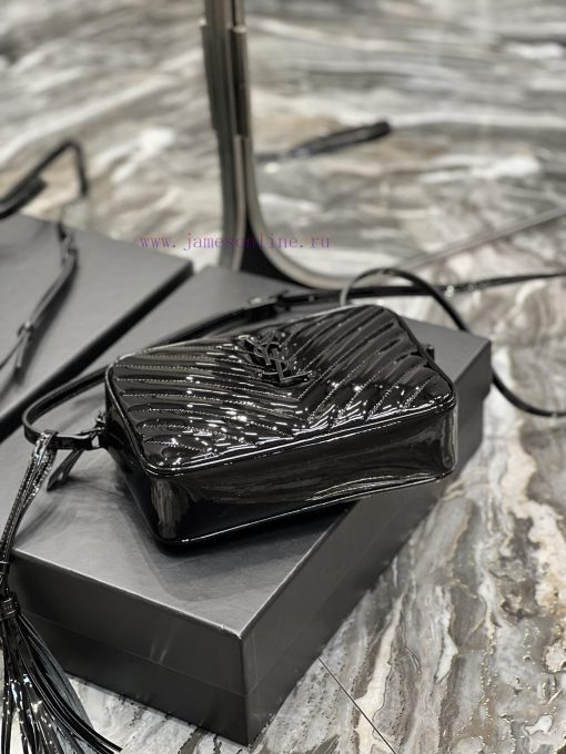 Yves Saint Laurent Bags 𝑳𝒐𝒖 Camera bag _ Black buckle patent leatherTop level imported Italian cowhide camera bag. H 9tqpxak2 - Image 8