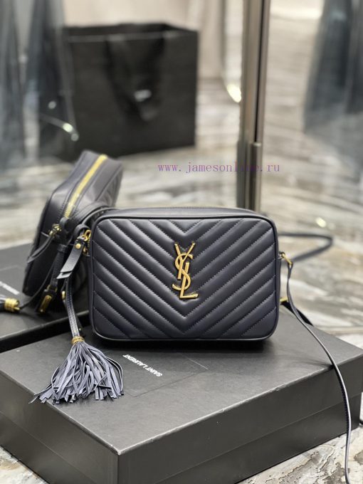 Yves Saint Laurent Bags 𝑳𝒐𝒖 Camera Bag - Treasure Blue Gold BuckleTop level imported Italian cowhide camera bag. Hon 6xpofyji