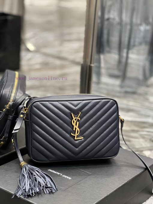 Yves Saint Laurent Bags 𝑳𝒐𝒖 Camera Bag - Treasure Blue Gold BuckleTop level imported Italian cowhide camera bag. Hon 6xpofyji - Image 3