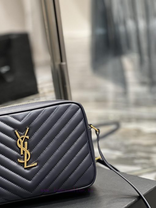 Yves Saint Laurent Bags 𝑳𝒐𝒖 Camera Bag - Treasure Blue Gold BuckleTop level imported Italian cowhide camera bag. Hon 6xpofyji - Image 4