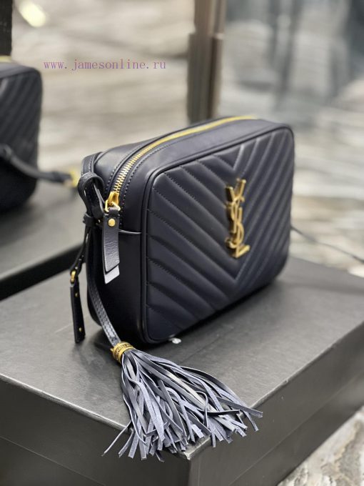 Yves Saint Laurent Bags 𝑳𝒐𝒖 Camera Bag - Treasure Blue Gold BuckleTop level imported Italian cowhide camera bag. Hon 6xpofyji - Image 6