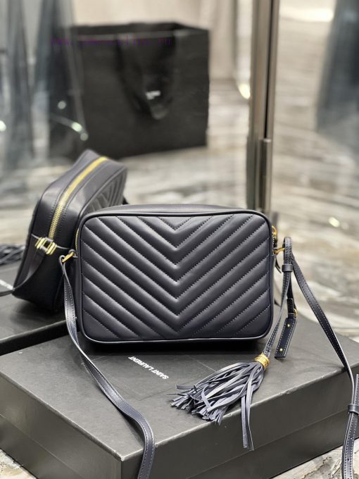 Yves Saint Laurent Bags 𝑳𝒐𝒖 Camera Bag - Treasure Blue Gold BuckleTop level imported Italian cowhide camera bag. Hon 6xpofyji - Image 8