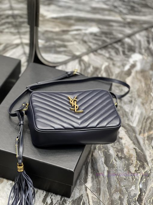 Yves Saint Laurent Bags 𝑳𝒐𝒖 Camera Bag - Treasure Blue Gold BuckleTop level imported Italian cowhide camera bag. Hon 6xpofyji - Image 10