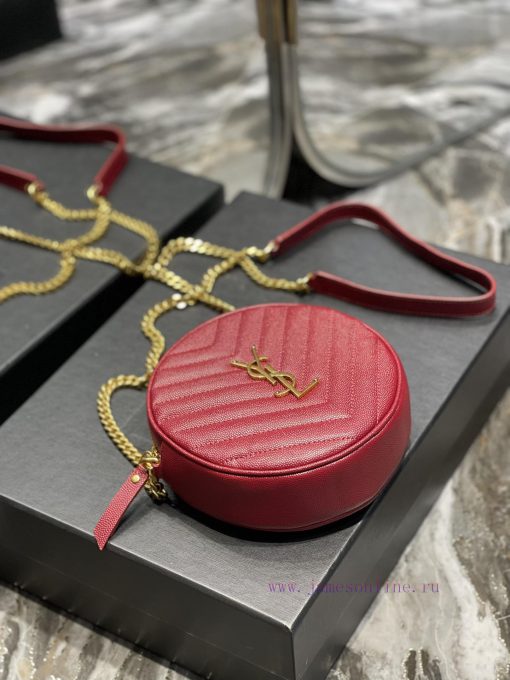 Yves Saint Laurent Bags The latest VINYLE cute round bag is made of imported high-quality caviar cowhide, which is l d3levsu4 - Image 8