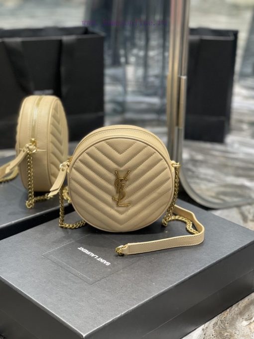 Yves Saint Laurent Bags The latest VINYLE cute round bag is made of imported high-quality caviar cowhide, which is l s1dakycq