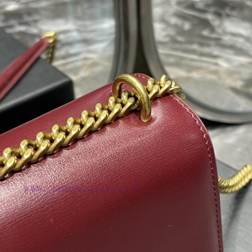 Yves Saint Laurent Bags 𝑺𝒖𝒏𝒔𝒆𝒕 𝟮𝟮𝒄𝒎Wine red gold buckleThe unbeatable classic toothpick patterned sunset bag has bee 2phdzshw - Image 6