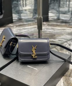 Yves Saint Laurent Bags 𝑺𝑶𝑳𝑭𝑬𝑹𝑰𝑵𝑶 𝑩𝑶𝑿 Treasure blue gold button_19cmMust be popular, it conquered the entire fashion oop65nq8