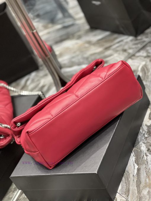 Yves Saint Laurent Bags Red with silver buckle𝙇𝙤𝙪𝙡𝙤𝙪𝙋𝙪𝙛𝙛𝙚𝙧 Quilted lamb leather bag, made of 100% lambskin, with a s jrb798an - Image 8
