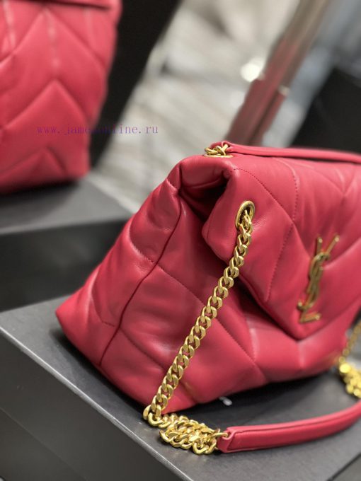 Yves Saint Laurent Bags Red with gold buckle𝙇𝙤𝙪𝙡𝙤𝙪𝙋𝙪𝙛𝙛𝙚𝙧 Quilted lamb leather bag, made of 100% lambskin, with a sof 37jk5yaf - Image 7