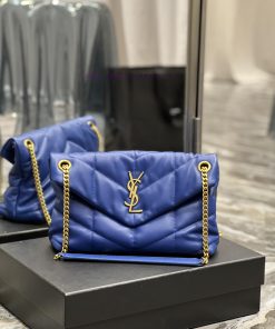 Yves Saint Laurent Bags Electric blue with gold buckle𝙇𝙤𝙪𝙡𝙤𝙪𝙋𝙪𝙛𝙛𝙚𝙧 Quilted lamb leather bag, made of 100% lambskin, oe981b9e