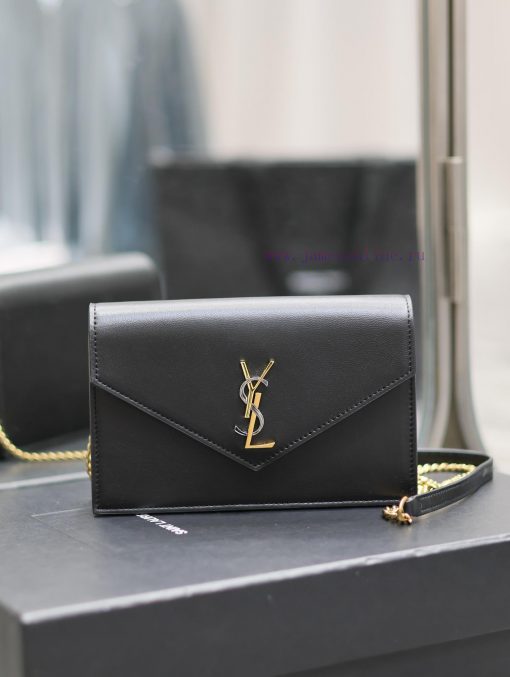 Yves Saint Laurent Bags Black lambskin with three colors_Monogram woc_19cm The WoC small envelope bag is coming soon a5sl9tup - Image 2