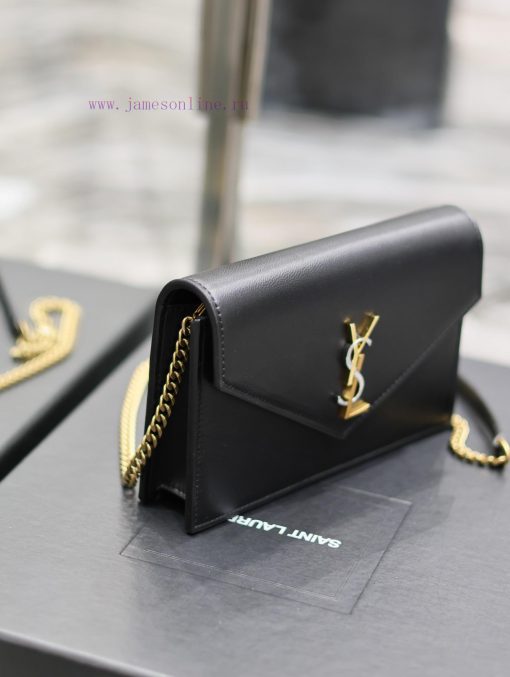 Yves Saint Laurent Bags Black lambskin with three colors_Monogram woc_19cm The WoC small envelope bag is coming soon a5sl9tup - Image 5