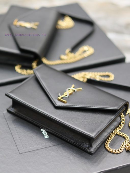 Yves Saint Laurent Bags Black lambskin with three colors_Monogram woc_19cm The WoC small envelope bag is coming soon a5sl9tup - Image 8