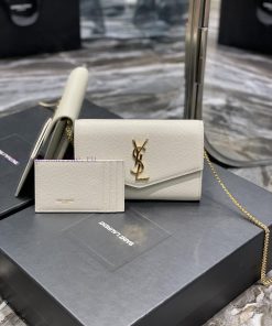 Yves Saint Laurent Bags 𝑈𝑝𝑡𝑜𝑤𝑛 _ Mini envelope packageThe most classic iconic metal logo, paired with a detachable c 2ap87vvq